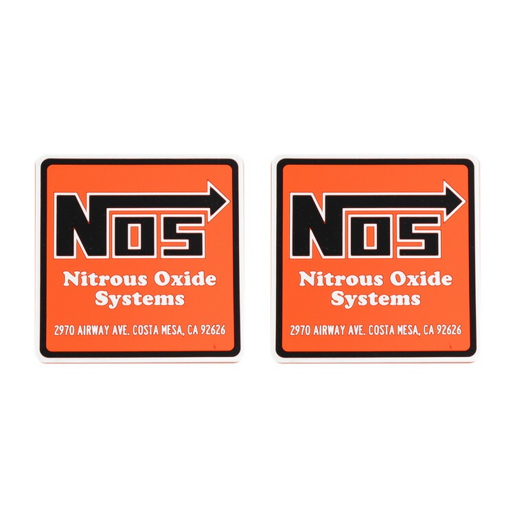【メール便発送】ラバー製 コースター 2枚セット 「NOS ノス」 縦9.6×横9.6cm バーグッズ アメリカ雑貨 アメリカン雑貨