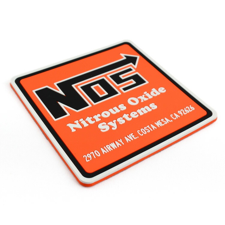 【メール便発送】ラバー製 コースター 2枚セット 「NOS ノス」 縦9.6×横9.6cm バーグッズ アメリカ雑貨 アメリカン雑貨