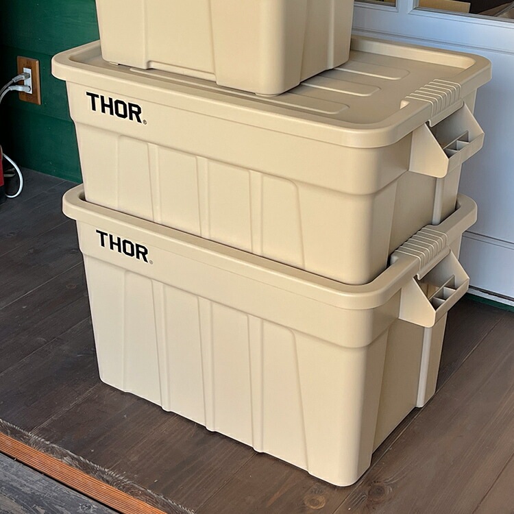 収納BOX THOR LARGE TOTE DC 75L コヨーテ フタ付き スクエア 収納 コンテナ 大容量 人気 TRUST アメリカン雑貨
