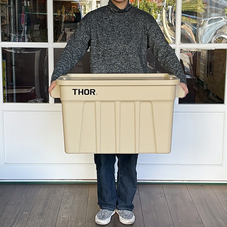 収納BOX THOR LARGE TOTE DC 75L コヨーテ フタ付き スクエア 収納 コンテナ 大容量 人気 TRUST アメリカン雑貨