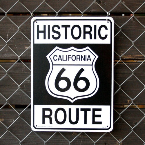 プラスチックメッセージサインボード HISTORIC ROUTE 66 （ルート66 