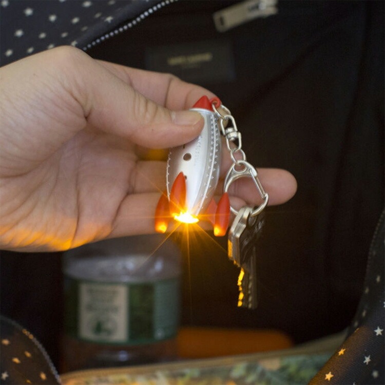 KIKKERLAND ロケット キーチェーン ライト付き キッカーランド 照明 キーホルダー 宇宙 アメリカン雑貨