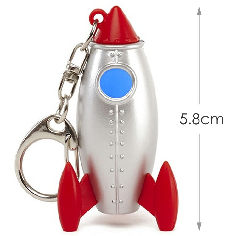 KIKKERLAND ロケット キーチェーン ライト付き キッカーランド 照明 キーホルダー 宇宙 アメリカン雑貨