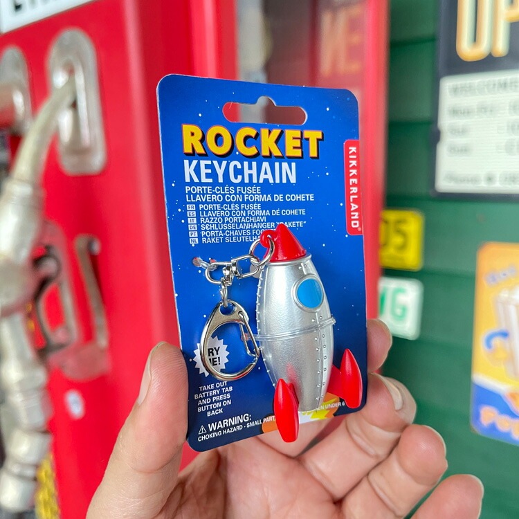 KIKKERLAND ロケット キーチェーン ライト付き キッカーランド 照明 キーホルダー 宇宙 アメリカン雑貨