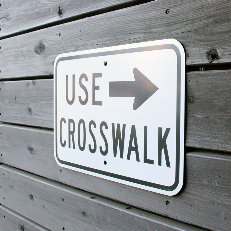 アメリカ　ヴァンテージ　看板　トラフィック　ストリート　サイン 本格的なアメリカ製看板。トラフィックサイン USE CROSSWALK