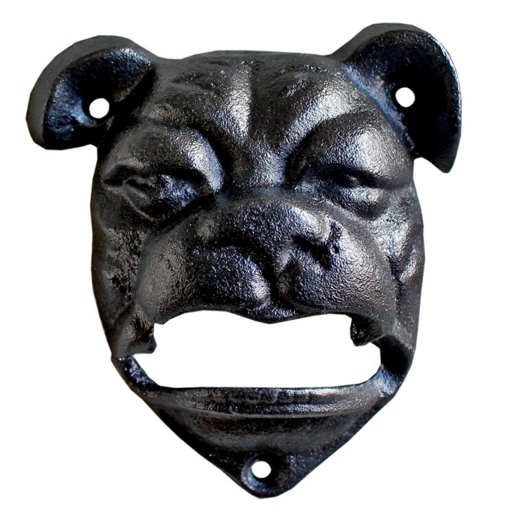 栓抜き ウォールマウント ボトルオープナー ドッグ 縦10×横9×奥行3.8cm