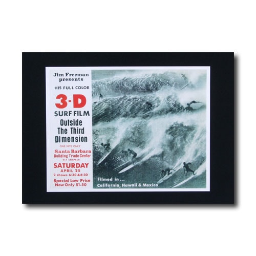 サーフムービーポスター L-34 「Outside The third Dimension」 サイズ：21.5×27.5cm アメリカ雑貨 アメリカン雑貨