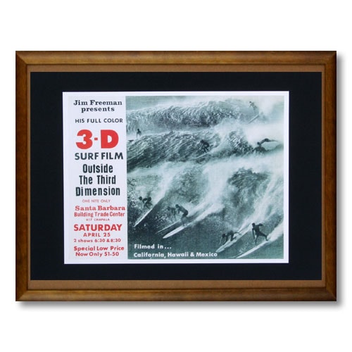サーフムービーポスター L-34 「Outside The third Dimension」 サイズ：21.5×27.5cm アメリカ雑貨 アメリカン雑貨