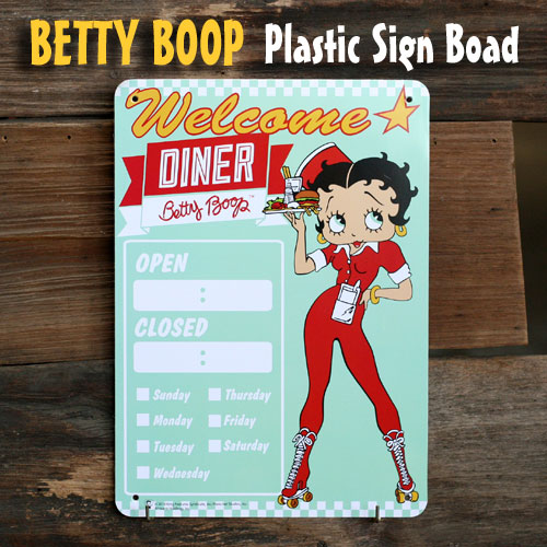 プラスティックサインボード Betty Boop ベティブープ ＜DINER：A