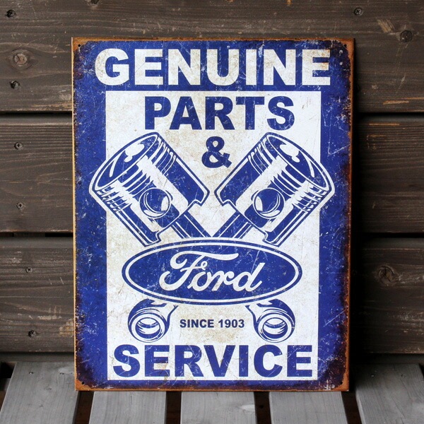 メタルサイン 「FORD SURVICE-PISTONS」 #2068 フォード 看板