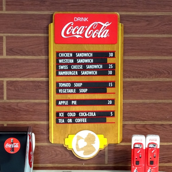 コカコーラ 木製メニューボード アメリカン雑貨 レア 看板 ビンテージ COCA-COLA ウッデンメニューボード 木製看板 アメリカンダイナー