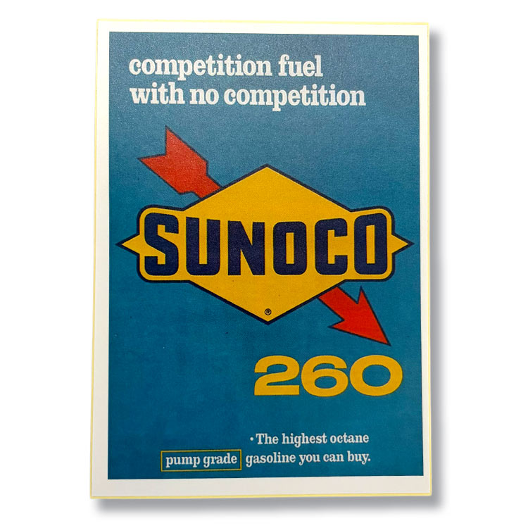 【メール便発送】ステッカー ノスタルジックステッカー レーシングデカール SUNOCO 260 W7.6×H10.3cm サンオコ アメリカン雑貨貼るだけで、ガレージが本場仕様。レーシングデザイン。