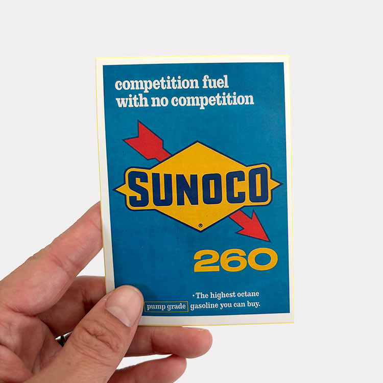 【メール便発送】ステッカー ノスタルジックステッカー レーシングデカール SUNOCO 260 W7.6×H10.3cm サンオコ アメリカン雑貨貼るだけで、ガレージが本場仕様。レーシングデザイン。