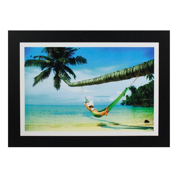 ハワイアンポスター 風景シリーズ E-175 Hammock with Parm Tree アートサイズ：縦20.7×横30.7cm