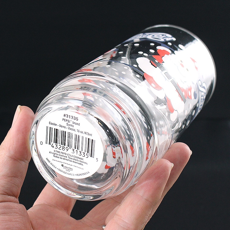 新品 ヴィンテージグラス PEPSI COLA ペプシ 16oz タンブラー サンタ レトロ ビンテージ おしゃれ 食器 アメリカン雑貨 アメリカ雑貨レトロなアメリカンデザインのグラス ガラスコップ アメリカンダイナー かっこいい おしゃれ かわいい キッチン雑貨