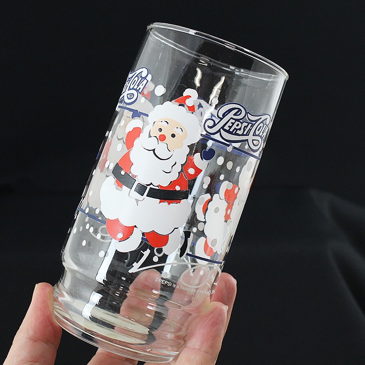 新品 ヴィンテージグラス PEPSI COLA ペプシ 16oz タンブラー サンタ レトロ ビンテージ おしゃれ 食器 アメリカン雑貨 アメリカ雑貨レトロなアメリカンデザインのグラス ガラスコップ アメリカンダイナー かっこいい おしゃれ かわいい キッチン雑貨