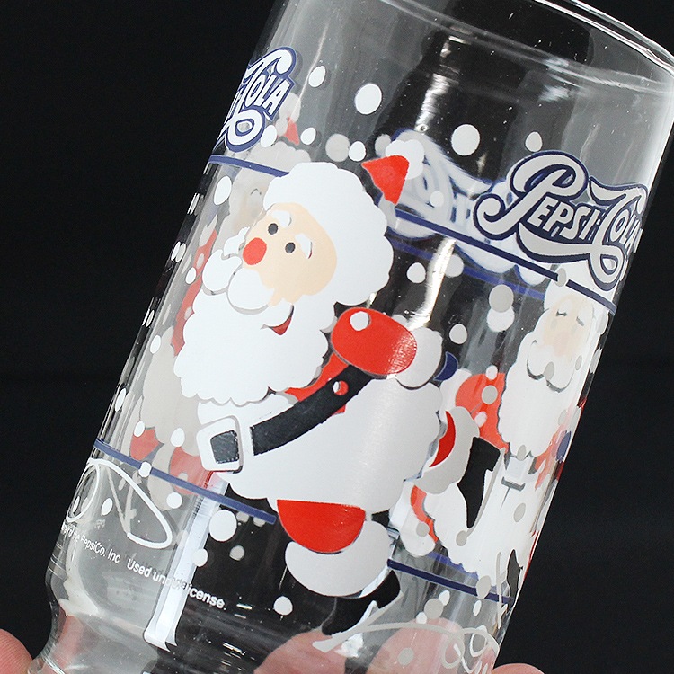 新品 ヴィンテージグラス PEPSI COLA ペプシ 16oz タンブラー サンタ レトロ ビンテージ おしゃれ 食器 アメリカン雑貨 アメリカ雑貨レトロなアメリカンデザインのグラス ガラスコップ アメリカンダイナー かっこいい おしゃれ かわいい キッチン雑貨