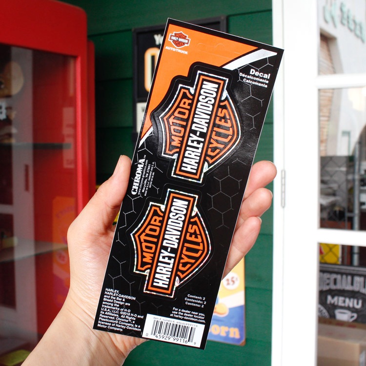 【メール便発送】ステッカー ハーレーダビッドソン ダイカットデカール CLASSIC B&S LOGO 2P ホログラム CG99116 Harley-Davidson シール CARデカール アメリカ製