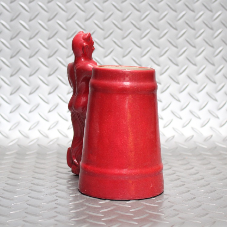 ヴィンテージコレクション レッドデビル ユーテンシルホルダー 陶器製 年代不明 高さ19×幅17×奥行10.2cm　