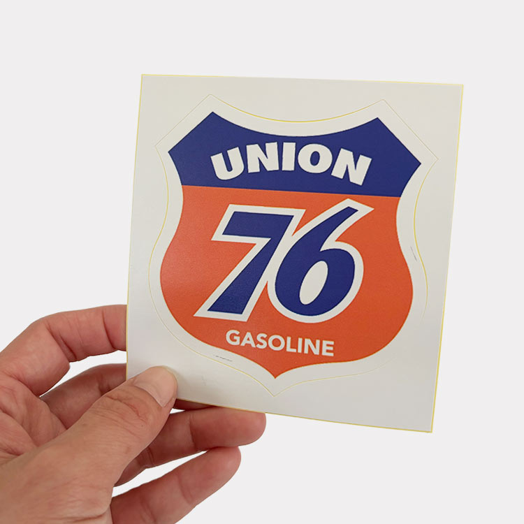 【メール便発送】ノスタルジックステッカー レーシングデカール UNION 76 W8.4×H9cm貼るだけで、ガレージが本場仕様。レーシングデザイン。