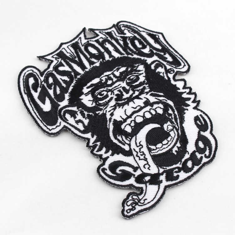 【メール便発送】ワッペン Gas Monky Garage ガスモンキーガレージ（フェイス） 8×9.8cm オシャレ ファッション小物 アメリカン雑貨布や衣類に簡単に装飾や修繕ができて便利！