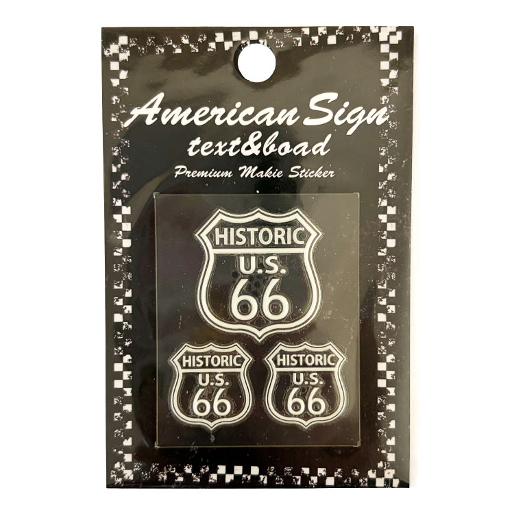 メール便発送】ROUTE66 ルート66 転写シール「HISTORIC U.S. 66