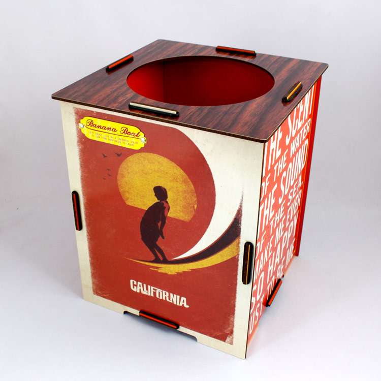 ゴミ箱 ノックダウン ダストボックス BANANA BOAT （レッド） 高さ28.5