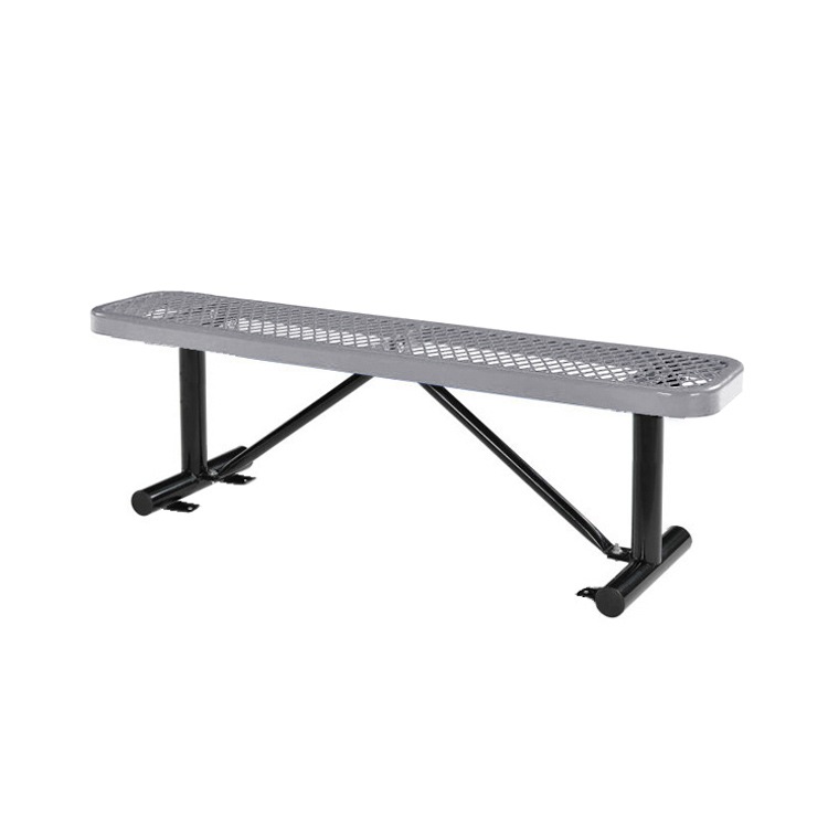 USパークベンチ ショート グレー 高さ47×幅123×奥行き30cm スチール製 公園ベンチ イス チェア エクステリア インテリア アメリカン雑貨インテリアのアクセントになるステンレス製ショートベンチ。