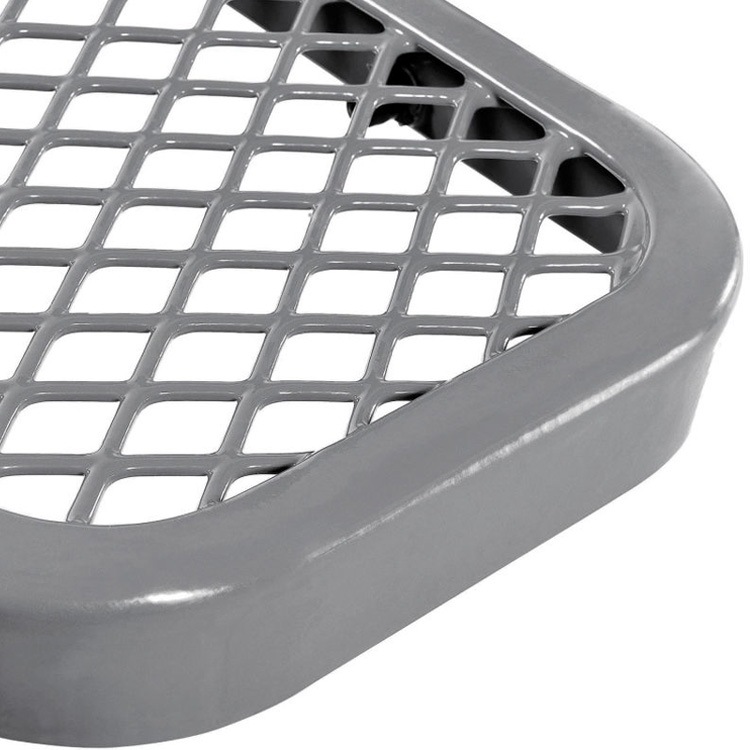 USパークベンチ ショート グレー 高さ47×幅123×奥行き30cm スチール製 公園ベンチ イス チェア エクステリア インテリア アメリカン雑貨インテリアのアクセントになるステンレス製ショートベンチ。