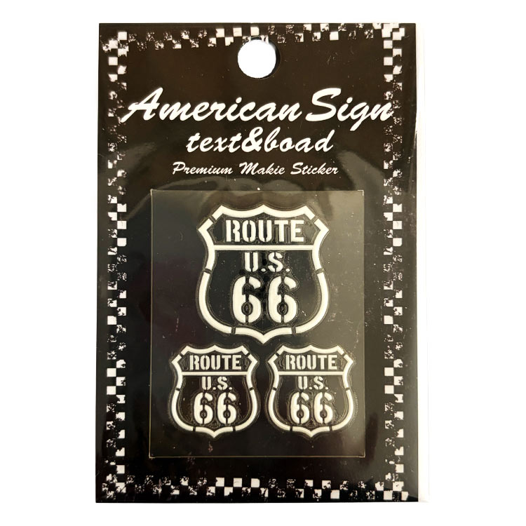 【メール便発送】ROUTE66 ルート66 転写シール ROUTE シリーズ 台紙サイズ H9×W6cm  カスタマイズ  アメリカン雑貨小物のカスタマイズにぴったりなミニシール。
