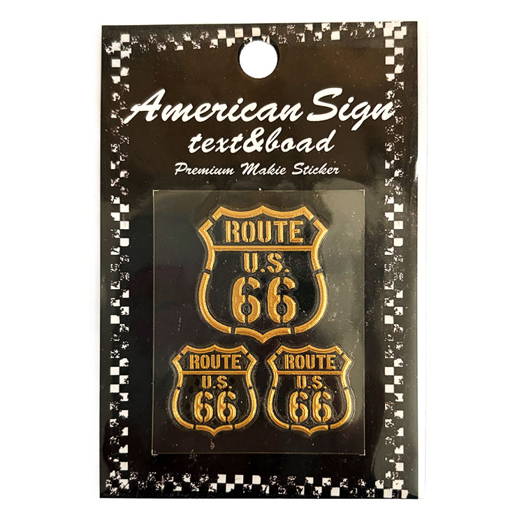 【メール便発送】ROUTE66 ルート66 転写シール ROUTE シリーズ 台紙サイズ H9×W6cm  カスタマイズ  アメリカン雑貨小物のカスタマイズにぴったりなミニシール。