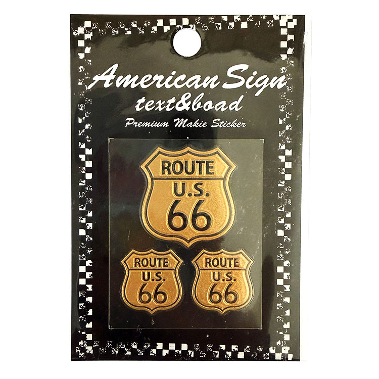 【メール便発送】ROUTE66 ルート66 転写シール ROUTE シリーズ 台紙サイズ H9×W6cm  カスタマイズ  アメリカン雑貨小物のカスタマイズにぴったりなミニシール。