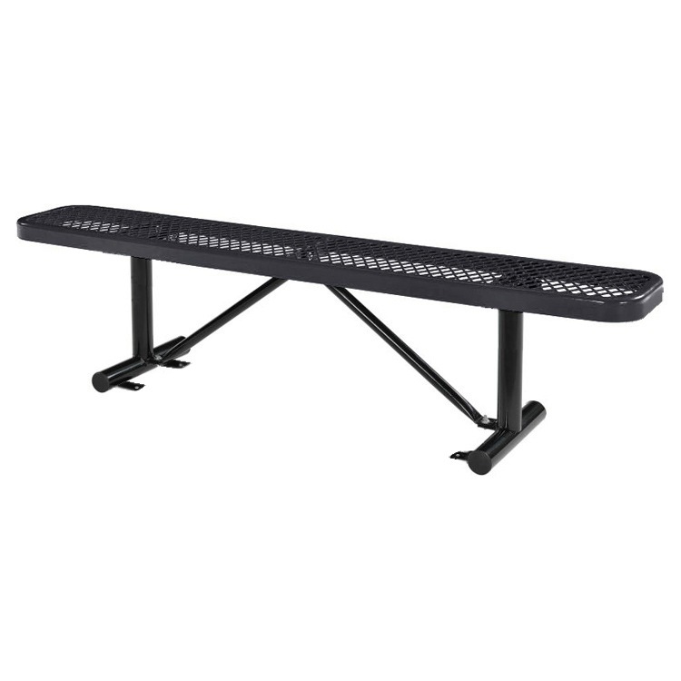 USパークベンチ ロング ブラック 高さ47×幅185×奥行き30cm スチール製 公園ベンチ イス チェア エクステリア インテリア アメリカン雑貨インテリアのアクセントになるステンレス製ロングベンチ。