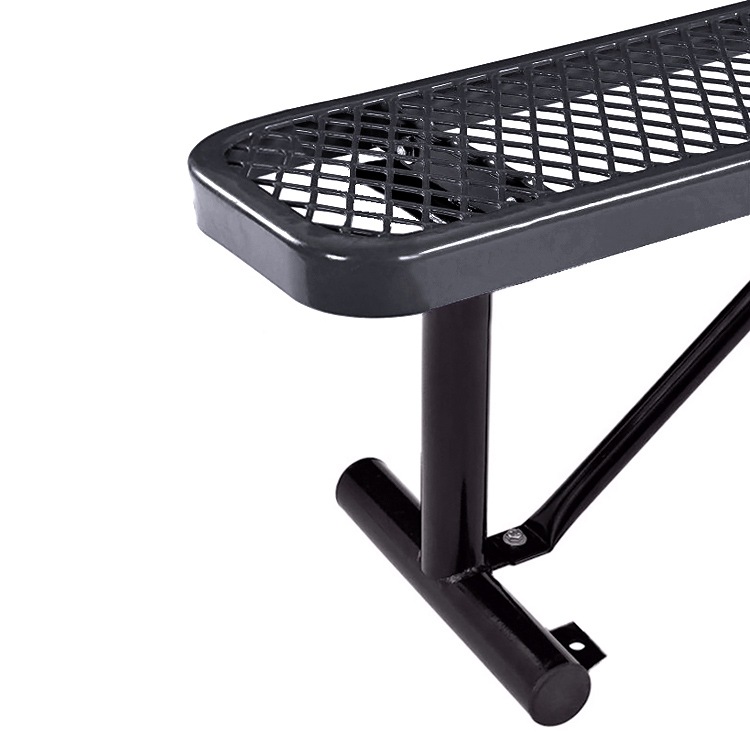 USパークベンチ ロング ブラック 高さ47×幅185×奥行き30cm スチール製 公園ベンチ イス チェア エクステリア インテリア アメリカン雑貨インテリアのアクセントになるステンレス製ロングベンチ。