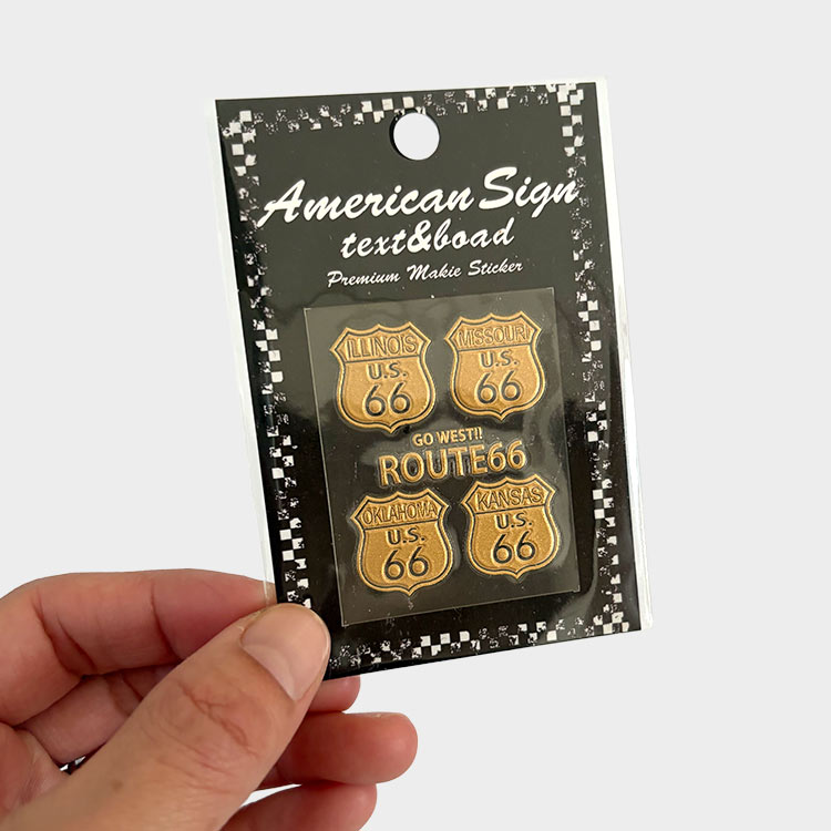 【メール便発送】ROUTE66 ルート66 転写シール U.S STATES 4 シリーズ 台紙サイズ H9×W6cm  カスタマイズ  アメリカン雑貨小物のカスタマイズにぴったりなミニシール。