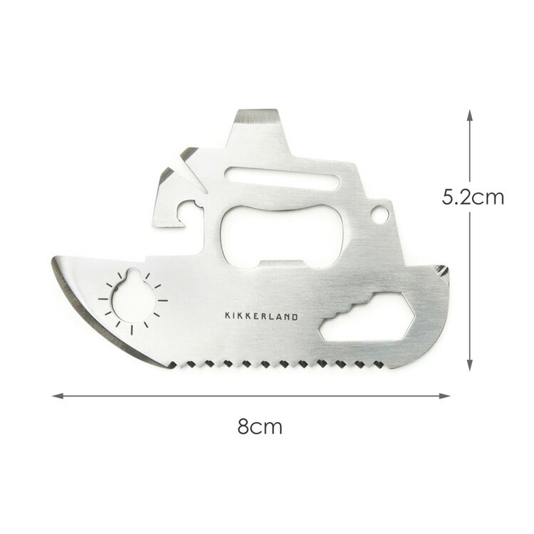 KIKKERLAND BOAT MULTITOOL ボートマルチツール W8×D0.1×H5cm ステンレス 工具 DIY 道具 ツール おしゃれ 携帯 アメリカン雑貨 アメリカ雑貨