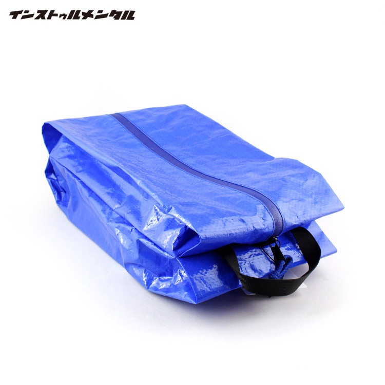トラベルポーチ Lサイズ ブルー 大きめ おしゃれ パッキング アウトドア 旅行 インストゥルメンタル TRAVEL POUCH
