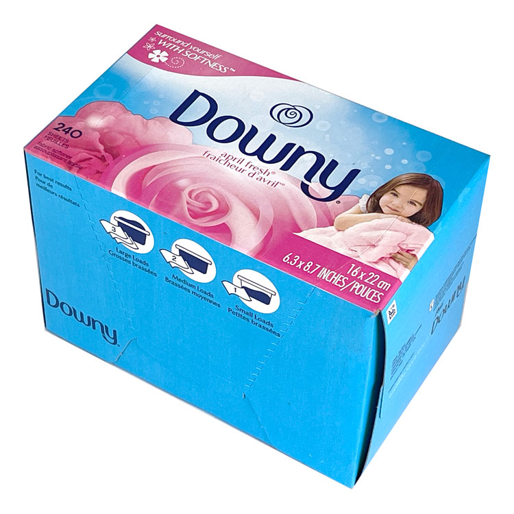 大容量 Downy ダウニー シート柔軟剤 エイプリルフレッシュ 240枚入り 乾燥機用 柔軟シート P&G Downy アメリカ製衣装ケースやくつ箱の中の芳香剤としても使える