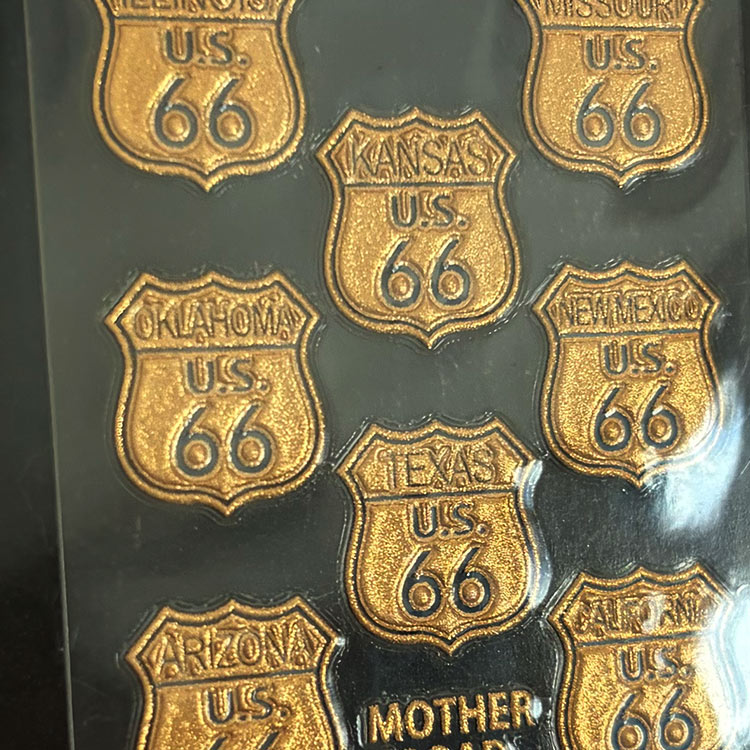 【メール便発送】ROUTE66 ルート66 転写シール U.S STATES 4 シリーズ 台紙サイズ H9×W6cm  カスタマイズ  アメリカン雑貨小物のカスタマイズにぴったりなミニシール。