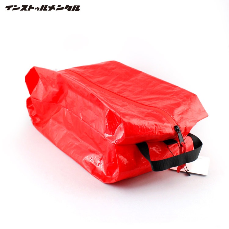 トラベルポーチ Lサイズ レッド 大きめ おしゃれ パッキング アウトドア 旅行 インストゥルメンタル TRAVEL POUCH
