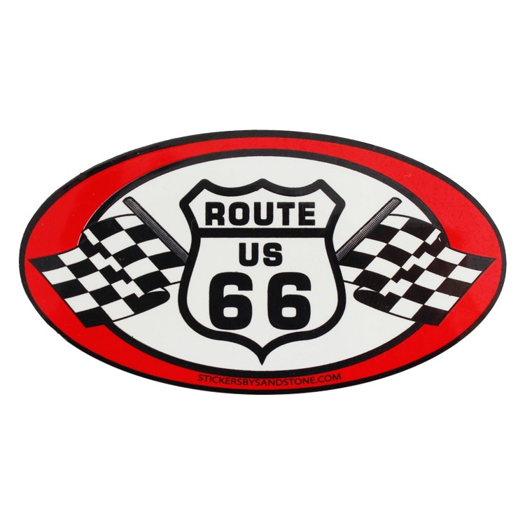 【メール便発送】Route66ステッカー(S) Route66チェッカー #11455