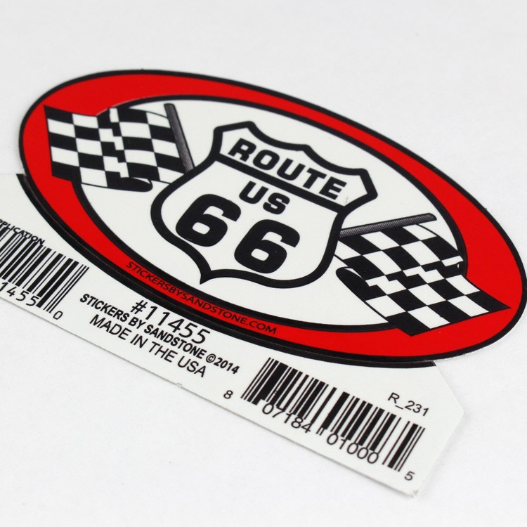 【メール便発送】Route66ステッカー(S) Route66チェッカー #11455