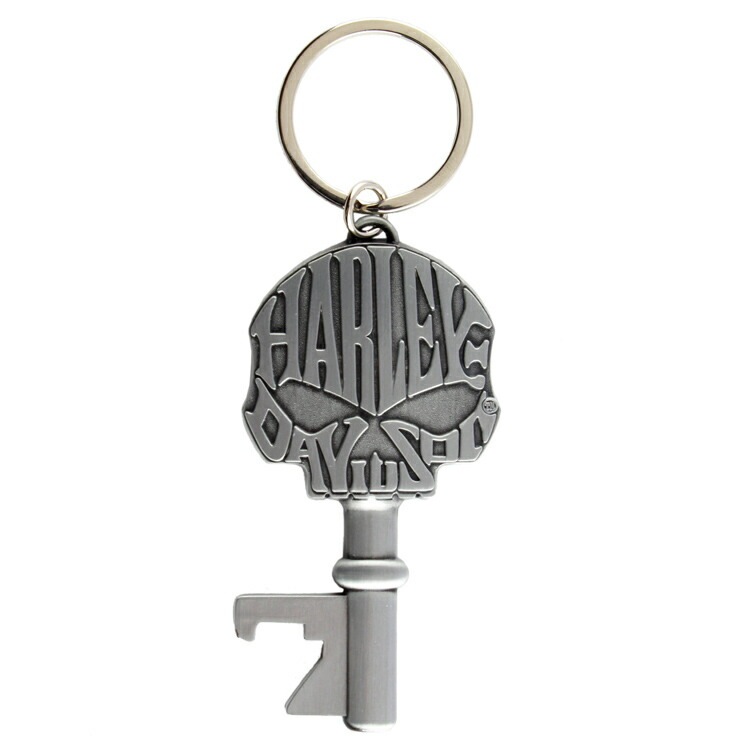 【メール便発送】キーホルダー HARLEY-DAVIDSON ハーレーダビッドソン スケルトン キーチェーン #4539 縦11×横4cm メタル製 栓抜き オープナー オフィシャルグッズ アメリカン雑貨