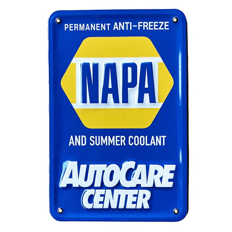 【メール便発送】看板 ミニエンボスメタルサイン AUTO CARE W162×H250mm スチール製 サインプレート 立体 ガレージ アメリカン雑貨 アメリカ雑貨飾るだけで壁面がオシャレになるミニサイズのスチールサイン。