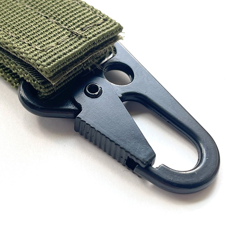 【メール便発送】キーホルダー IRON KEYHOLDER アイアンキーホルダー W3×H12cm 鉄製 カラビナ キーリング ミリタリー かっこいい インストゥルメンタル アメリカ雑貨 アメリカン雑貨丈夫で便利なカラビナ、ベルト付きキーリング。