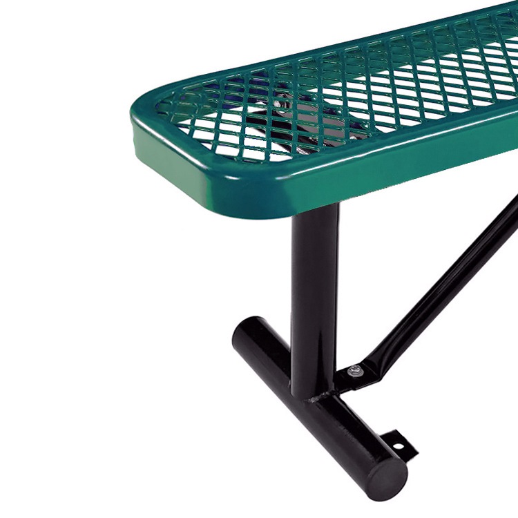 USパークベンチ ショート グリーン 高さ47×幅123×奥行き30cm スチール製 公園ベンチ イス チェア エクステリア インテリア アメリカン雑貨インテリアのアクセントになるステンレス製ショートベンチ。