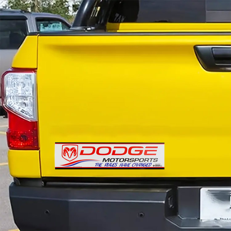 【メール便発送】レーシングデカール Dodge Motor Sports The Rules Have Changed / ダッジモータースポーツ H7.3×W30cm ビニル製 クライスラーオフィシャルグッズ