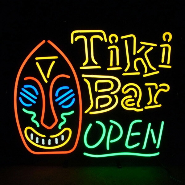 オーダーメイド　ネオンサイン TIKI BAR 看板　ネオン管　BAR ガレージ カフェ 喫茶店 店名 おしゃれ ネオンサイン ネオン管 ネオン看板