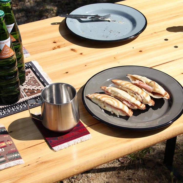 Toas-Tite トースタイト キャンパー パイ アイアン ホットサンドメーカー 直径12×奥行き4cm ハンドル40cm 全長55.5cm 490g 直火対応 丸形 ホットサンド キャンプ アウトドア