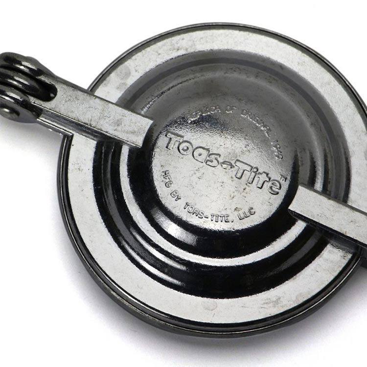 Toas-Tite トースタイト キャンパー パイ アイアン ホットサンドメーカー 直径12×奥行き4cm ハンドル40cm 全長55.5cm 490g 直火対応 丸形 ホットサンド キャンプ アウトドア
